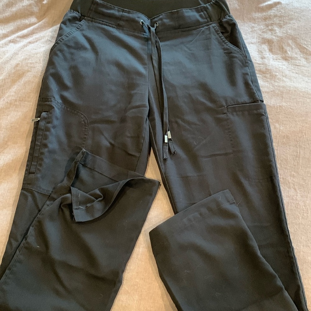 Greys Anatomy straight leg black scrub bottom